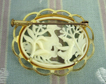 Load image into Gallery viewer, 1920s Pin Brooch French Celluloid Ducks Silhouette Pin