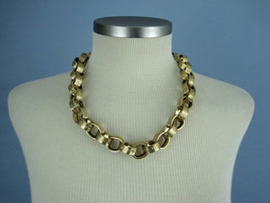 1980s Givenchy Couture Chunky Gold Link Necklace