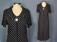Load image into Gallery viewer, 1960s Blue White Polka Dot Dress Zippered Front