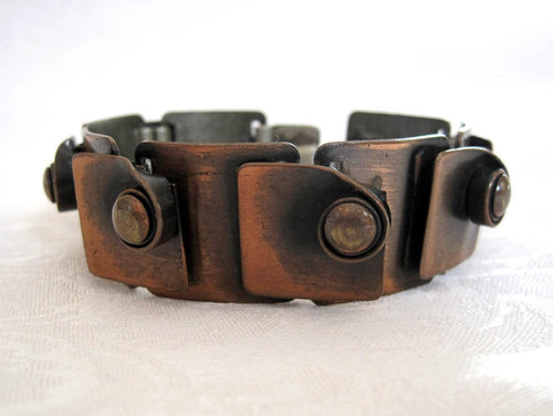 1940s Rebajes Copper Bracelet Modernist Jewelry