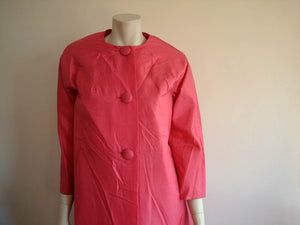 1950s Hot Pink Swing Coat