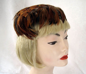 1950s Feather Fascinator Hat
