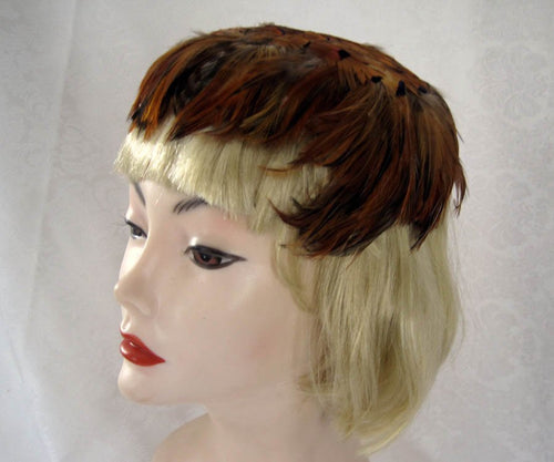 1950s Feather Fascinator Hat